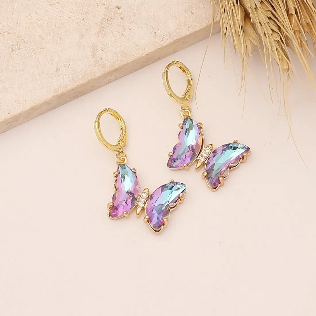 Flutter butterfly multiple earrings  oil 1690