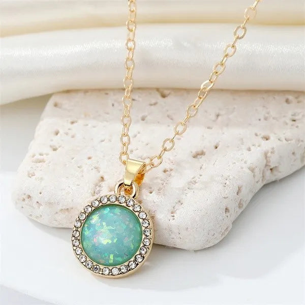 waterdrops multiple iridescent necklace