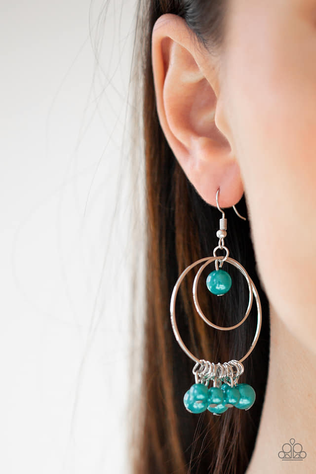 New york teal blue earrings