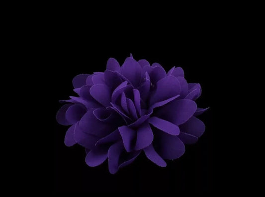 purple flower hair clip