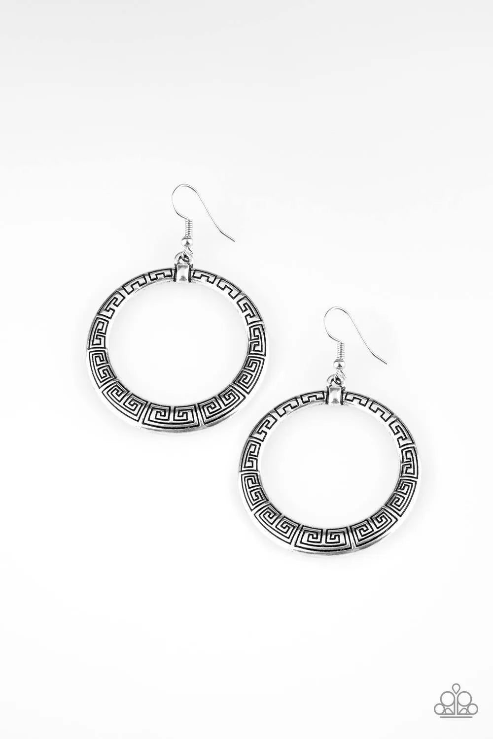 Mayan Mantra silver earrings papa