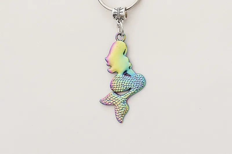 Rainbow mermaid necklace 6378