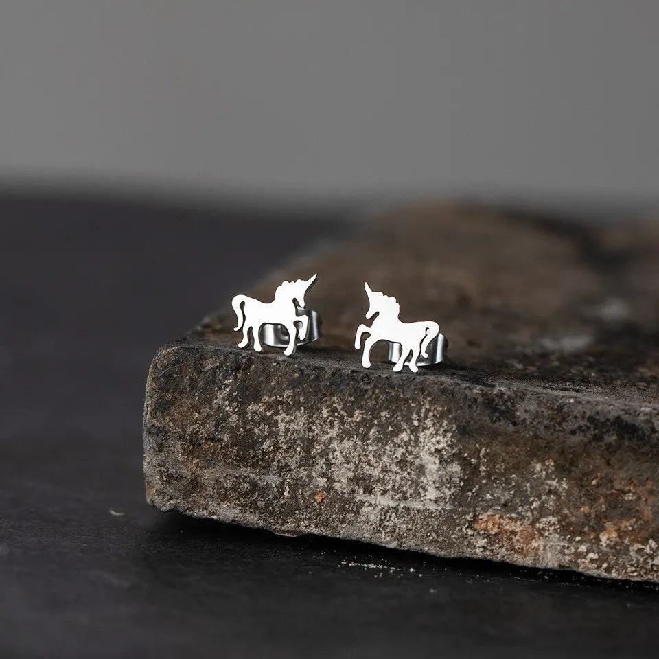 animals and fruit silver earrings 9965