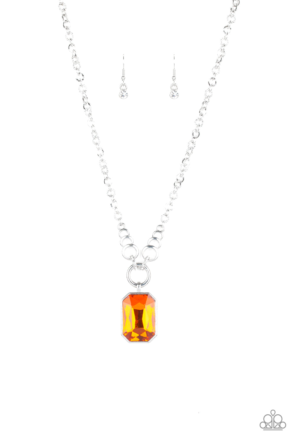 Queen bling orange Papa short necklace