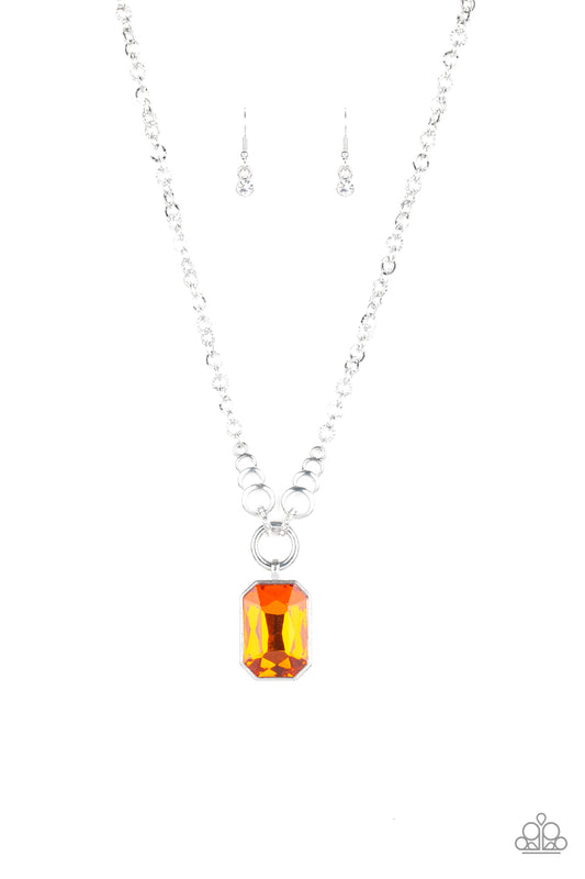 Queen bling orange Papa short necklace