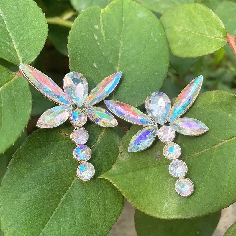 dragon fly iridescent post earrings 7832