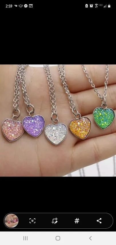 hearts short multiple necklace