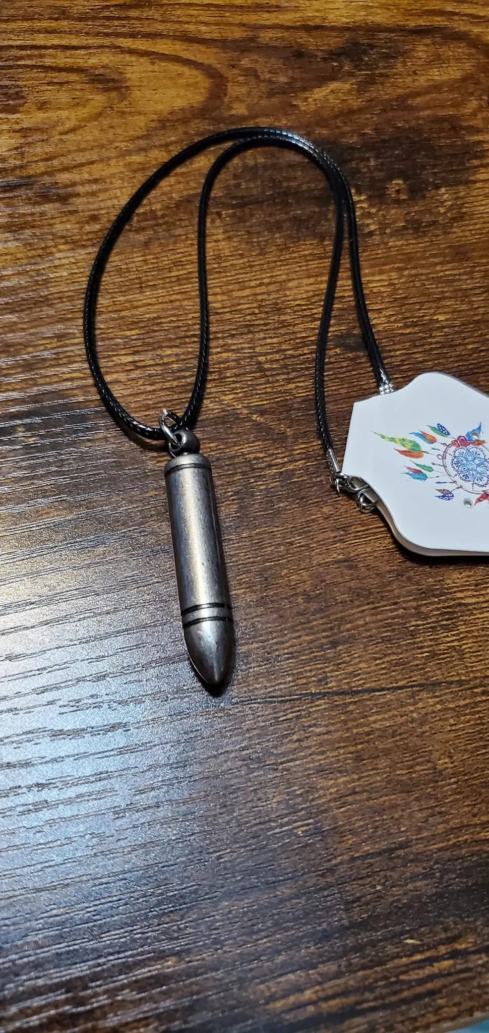 Bullet silver long or short necklace