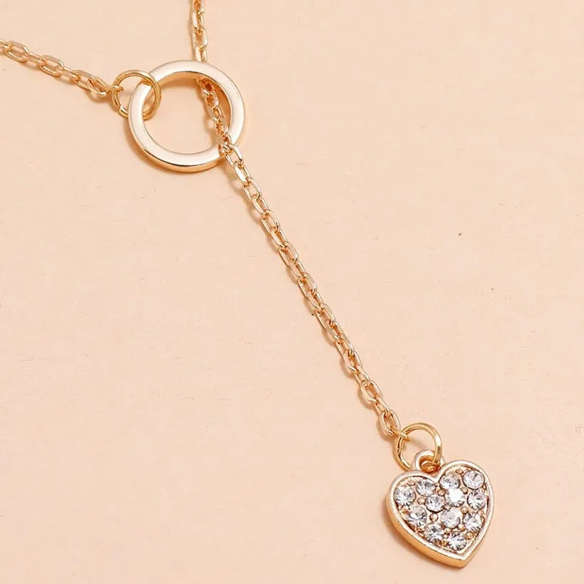 Picture my heart gold y necklace