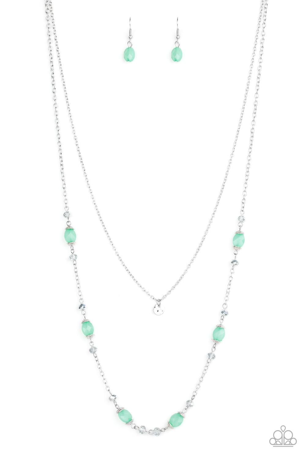 Irresistibly Iridescent - Green layered necklace set papa