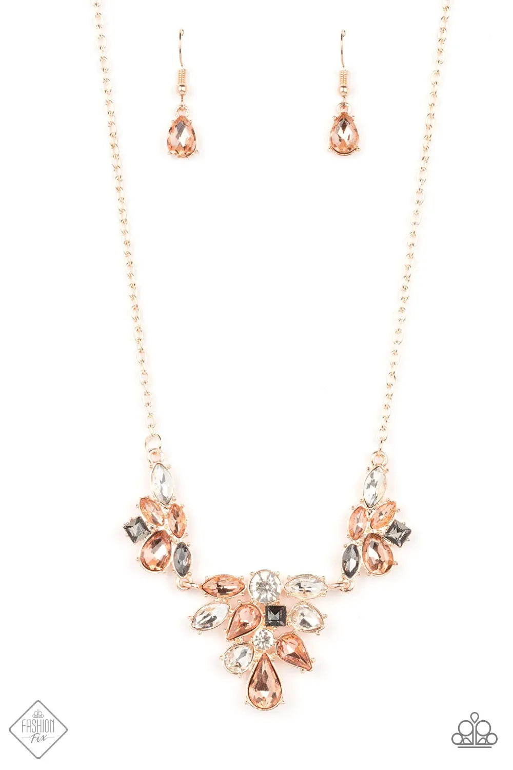 Completely Captivated - Rose Gold short iridescent necklace