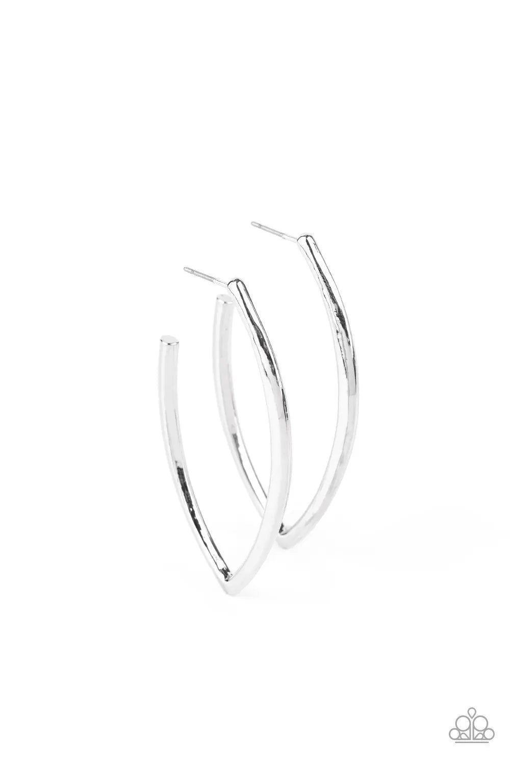 Point-Blank Beautiful - Silver hoops earrings papa