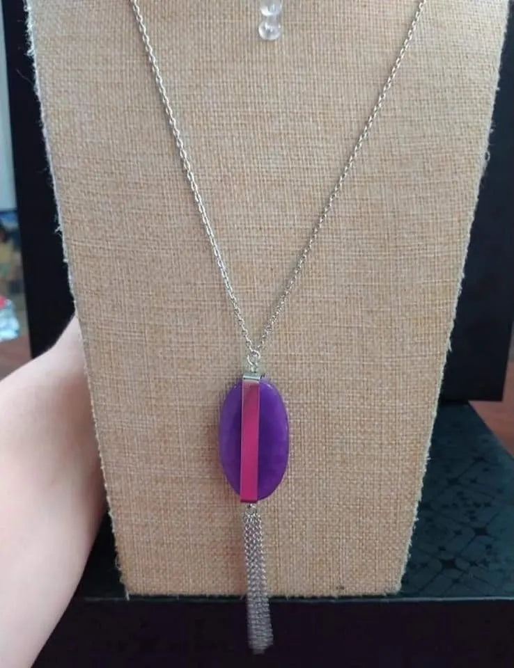 Tranquility Trend - Purple necklace long papa