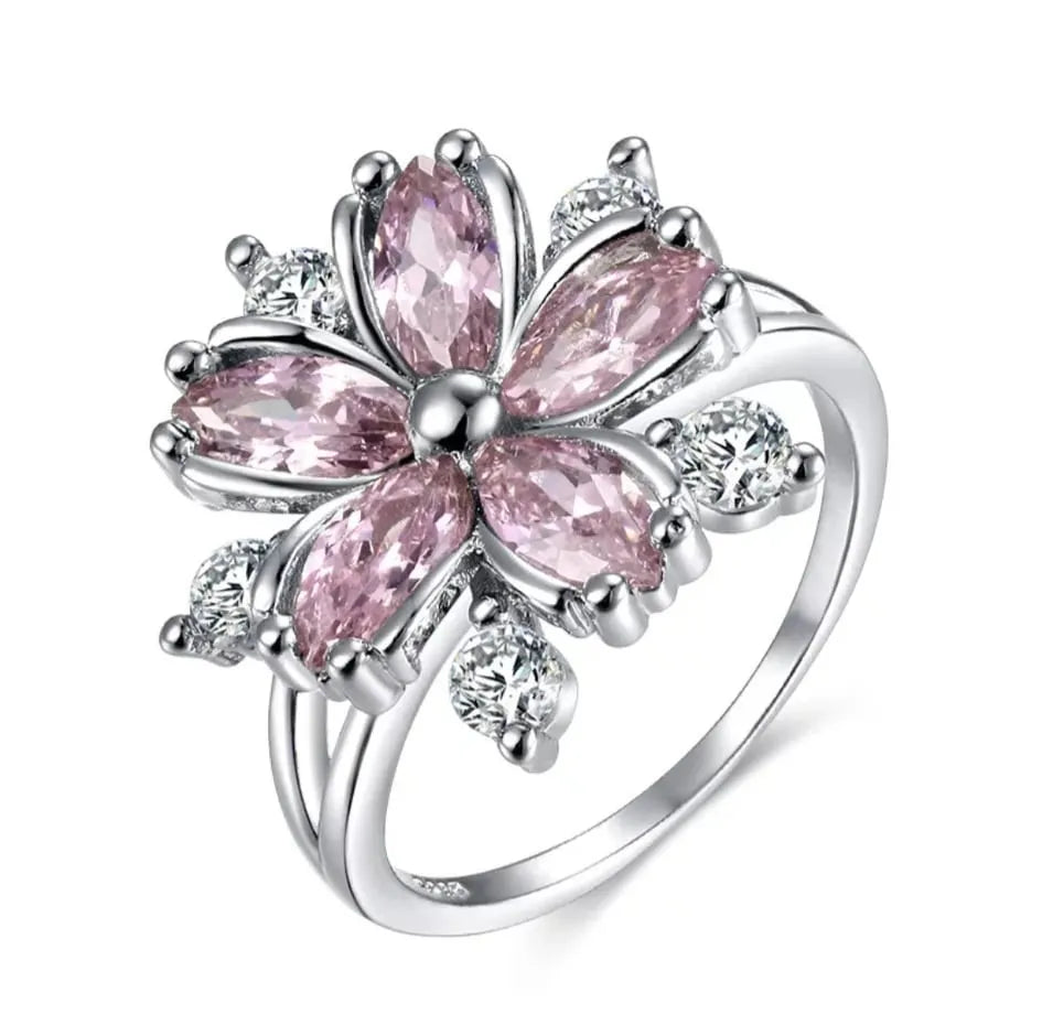 Picking lilies ring band pink ring sz 10