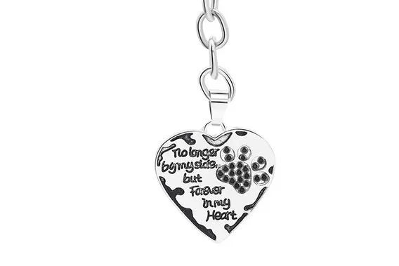 Paw forever short pink black necklace