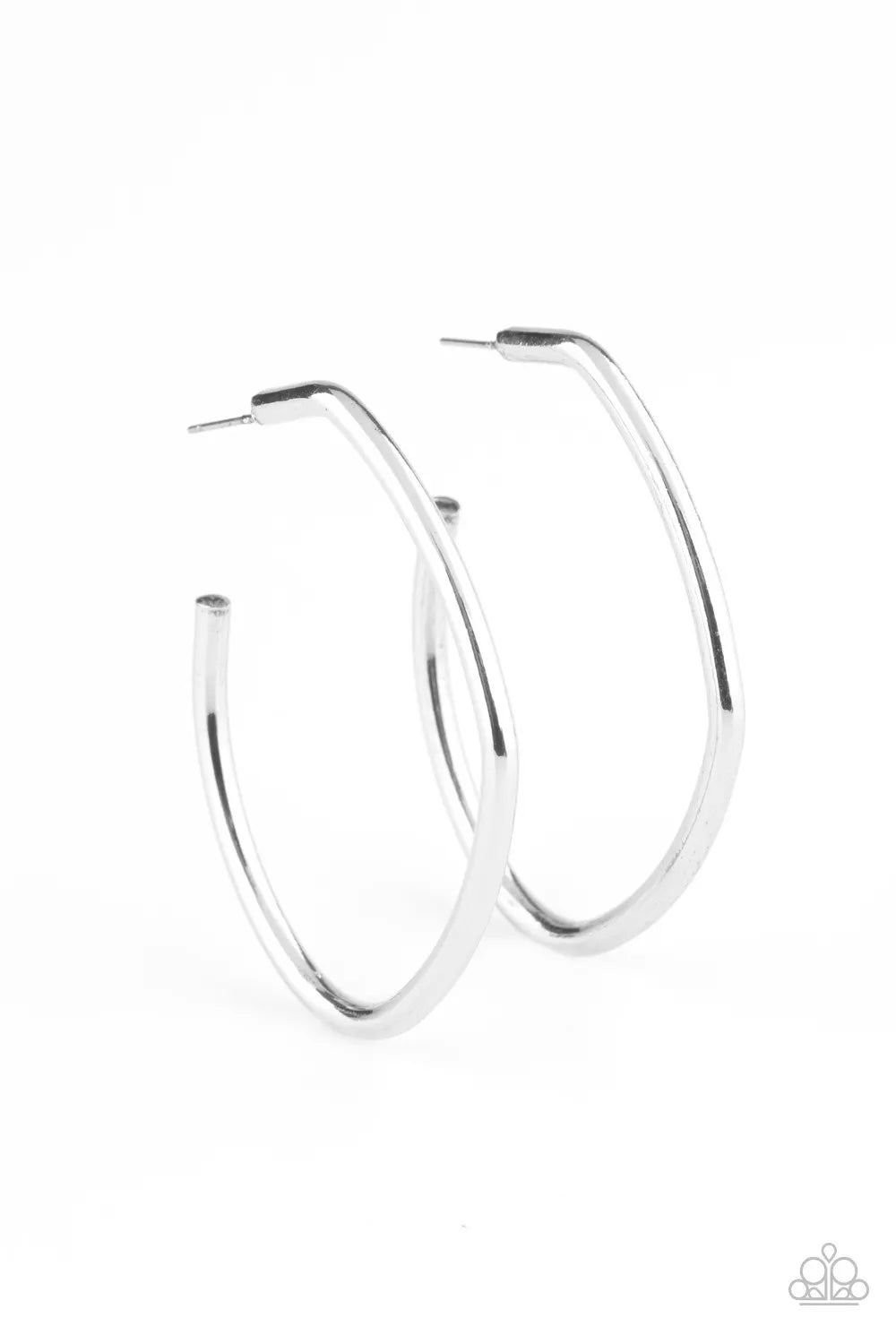 Rough It Up - Silver hoops earrings papa