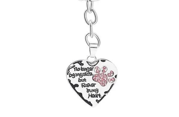 Paw forever short pink black necklace