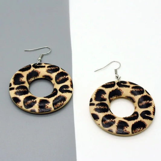 Coffee bean brown earrings 8084