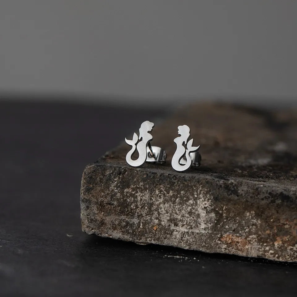 animals and fruit silver earrings 9965