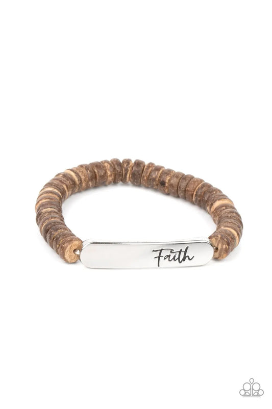 Full Faith - Brown bracelet wood papa