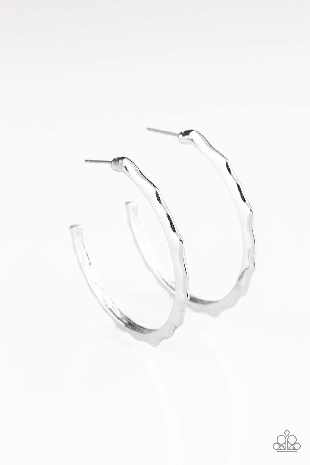 Danger Zone - Silver hoops earrings papa