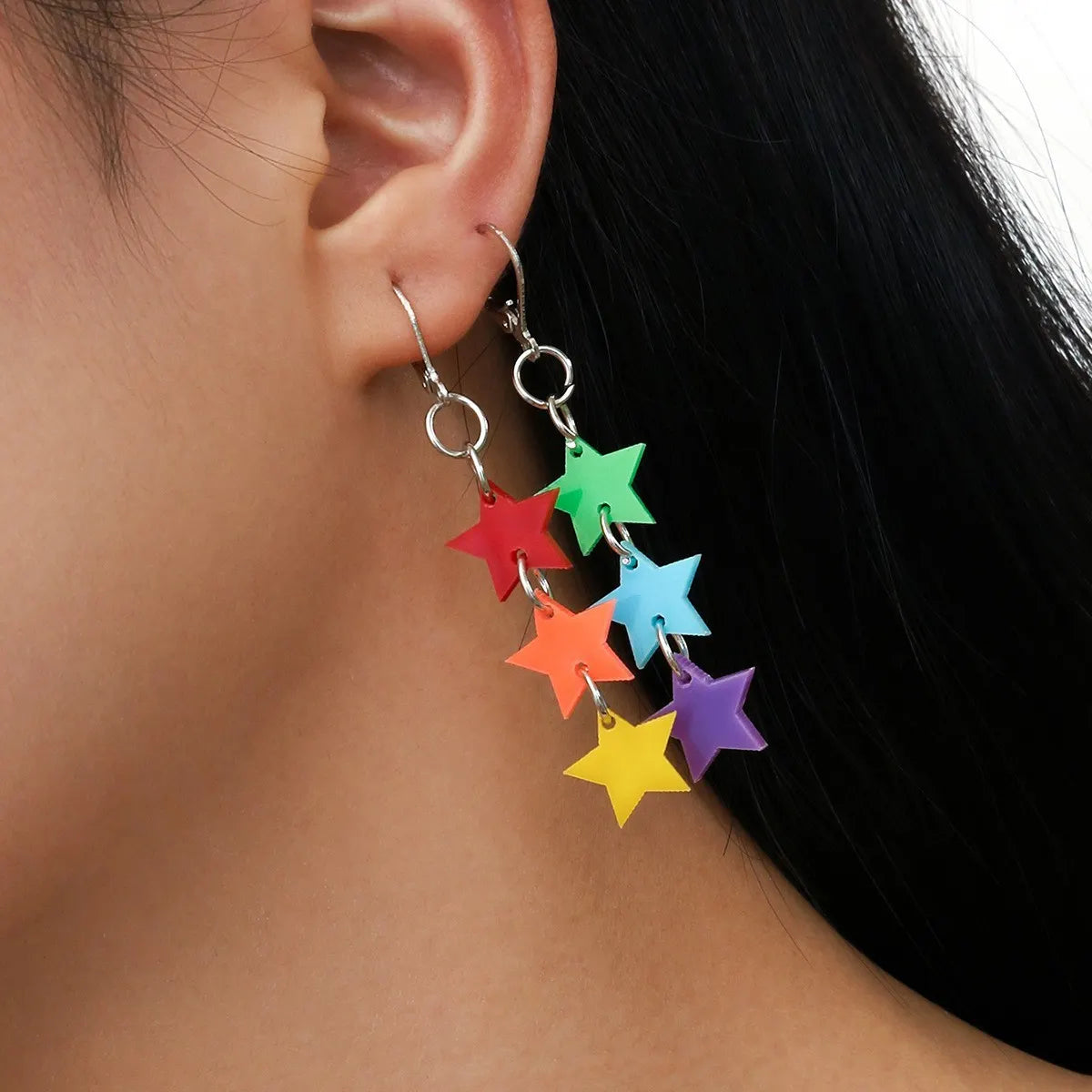 Lucky charm stars multi earrings 3699