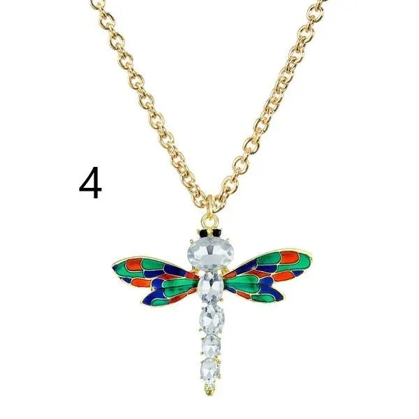 Dragonfly short necklace