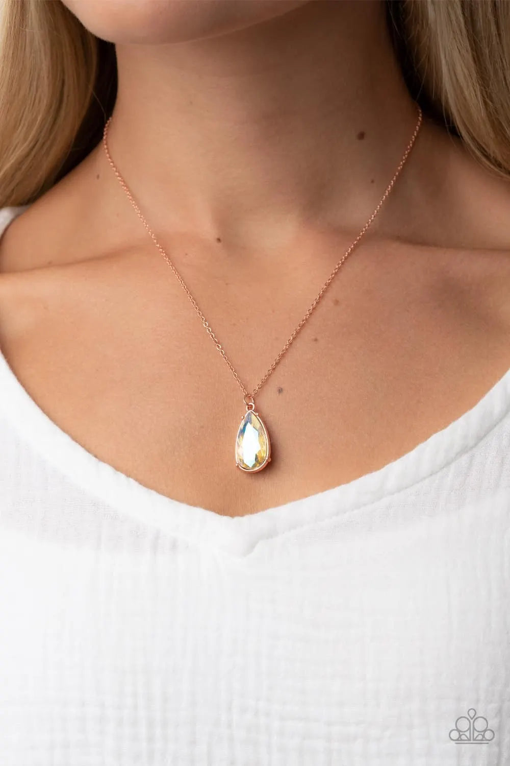 Interstellar Royal - Multi iridescent short necklace
