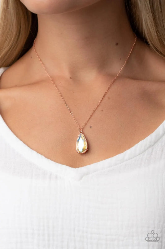 Interstellar Royal - Multi iridescent short necklace