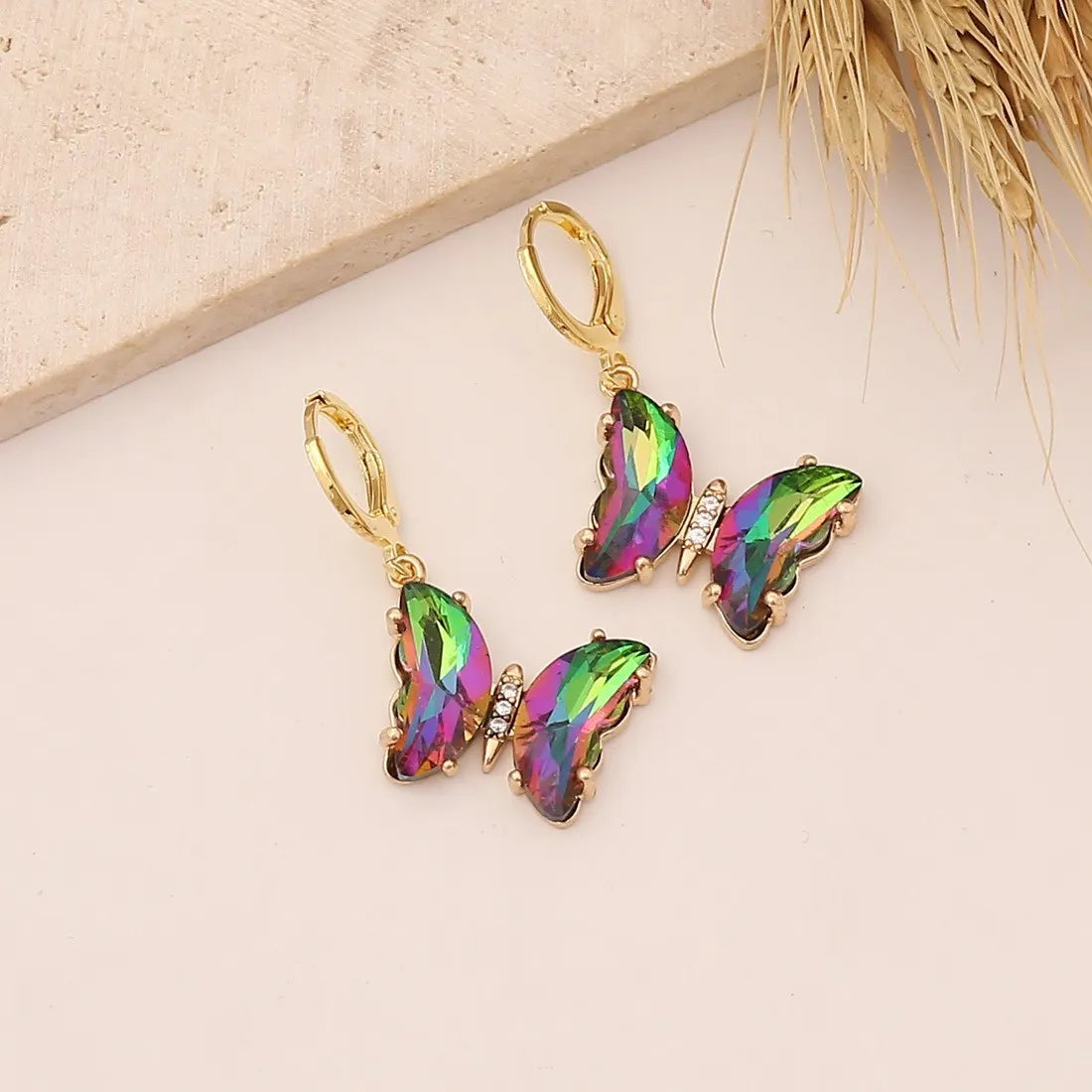 Flutter butterfly multiple earrings  oil 1690