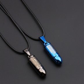 Bullet silver long or short necklace