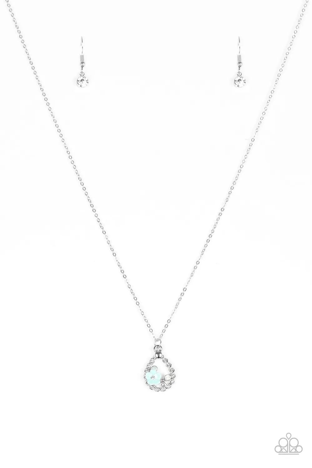 Serene Spring Showers - Blue necklace short