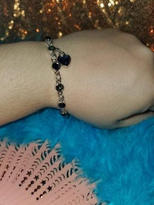 Blue heart bracelet