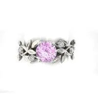 Flower pink ring SZ 10 band