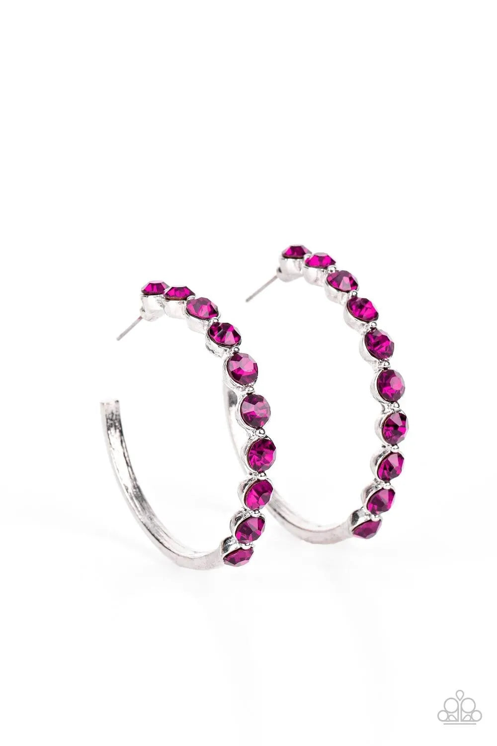 Photo Finish - Pink Hoop Earrings