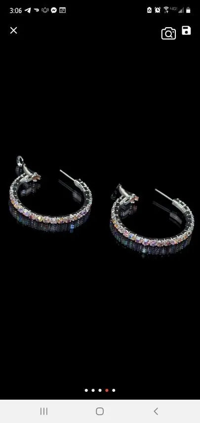 iridescent earrings hoops 1760