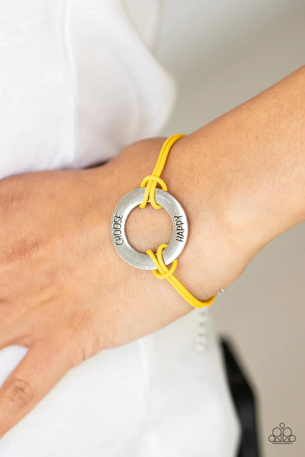 Choose Happy - Yellow bracelet papa