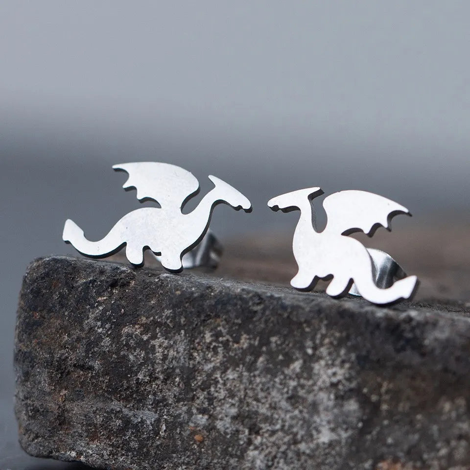 animals and fruit silver earrings 9965