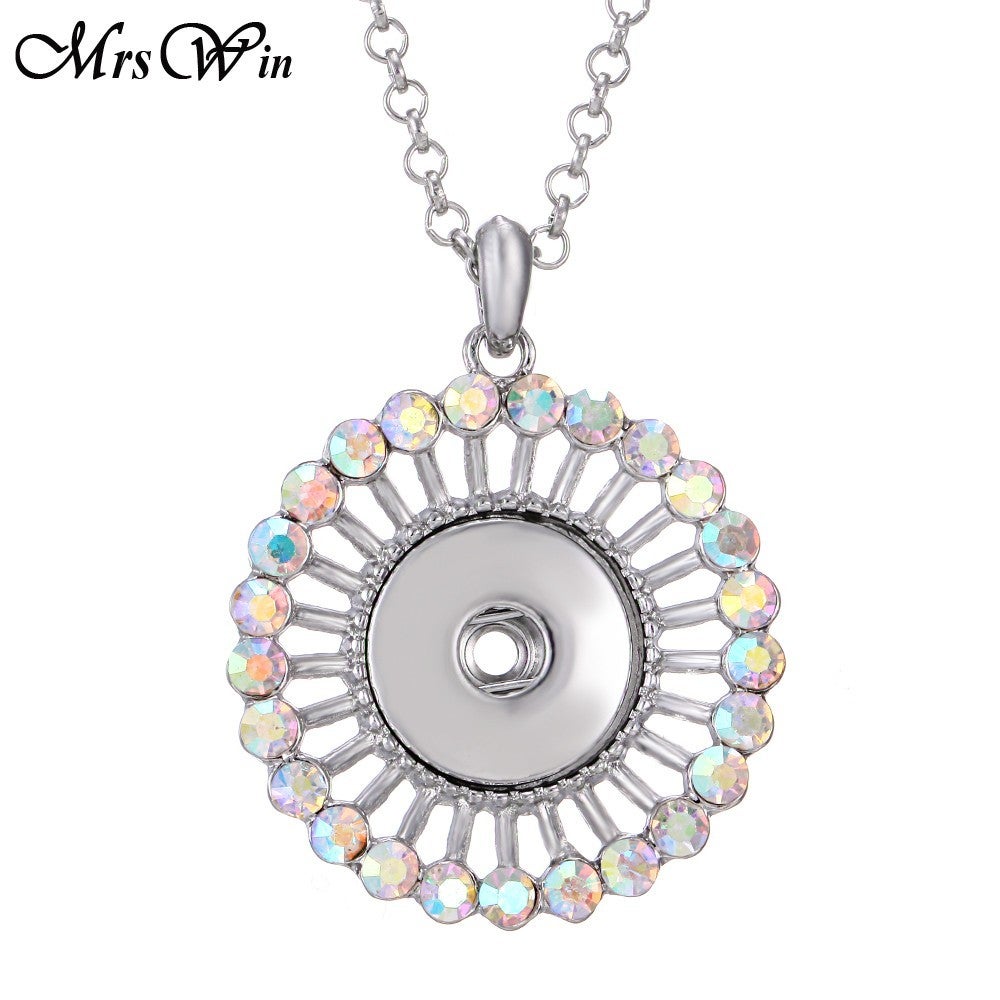 Snap flower iridescent necklace