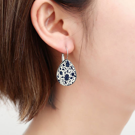 Dutch china blue earrings 5457