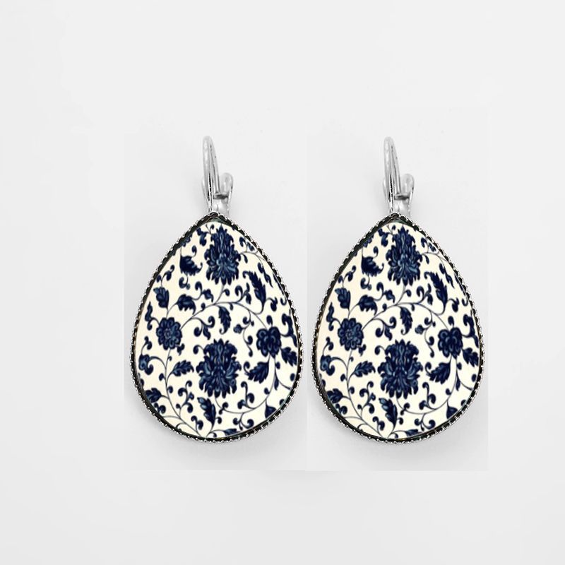 Dutch china blue earrings 5457