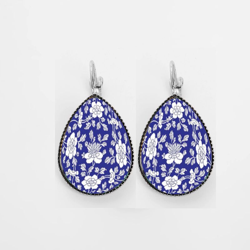 Dutch china blue earrings 5457