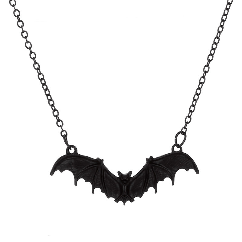 Black Batty short necklace 2086 Halloween