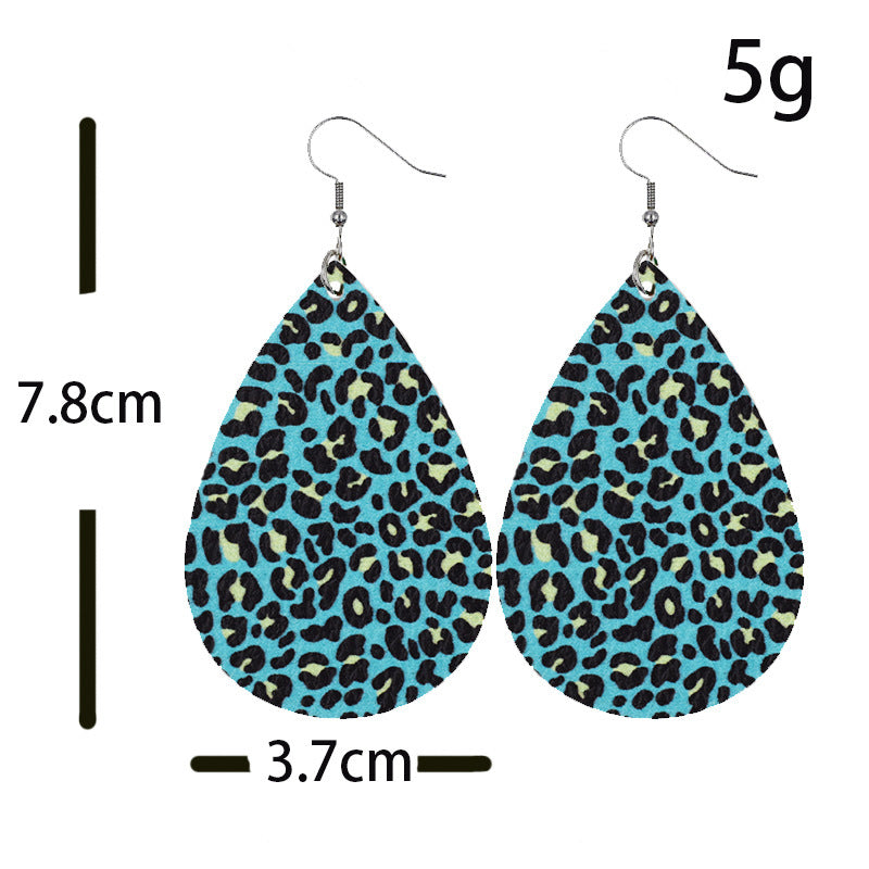 Glittered cheetah on loose earrings 1205