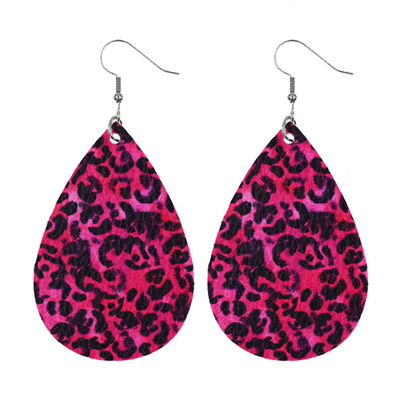 Glittered cheetah on loose earrings 1205