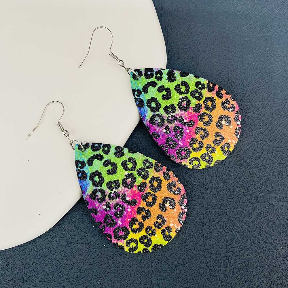 Glittered cheetah on loose earrings 1205