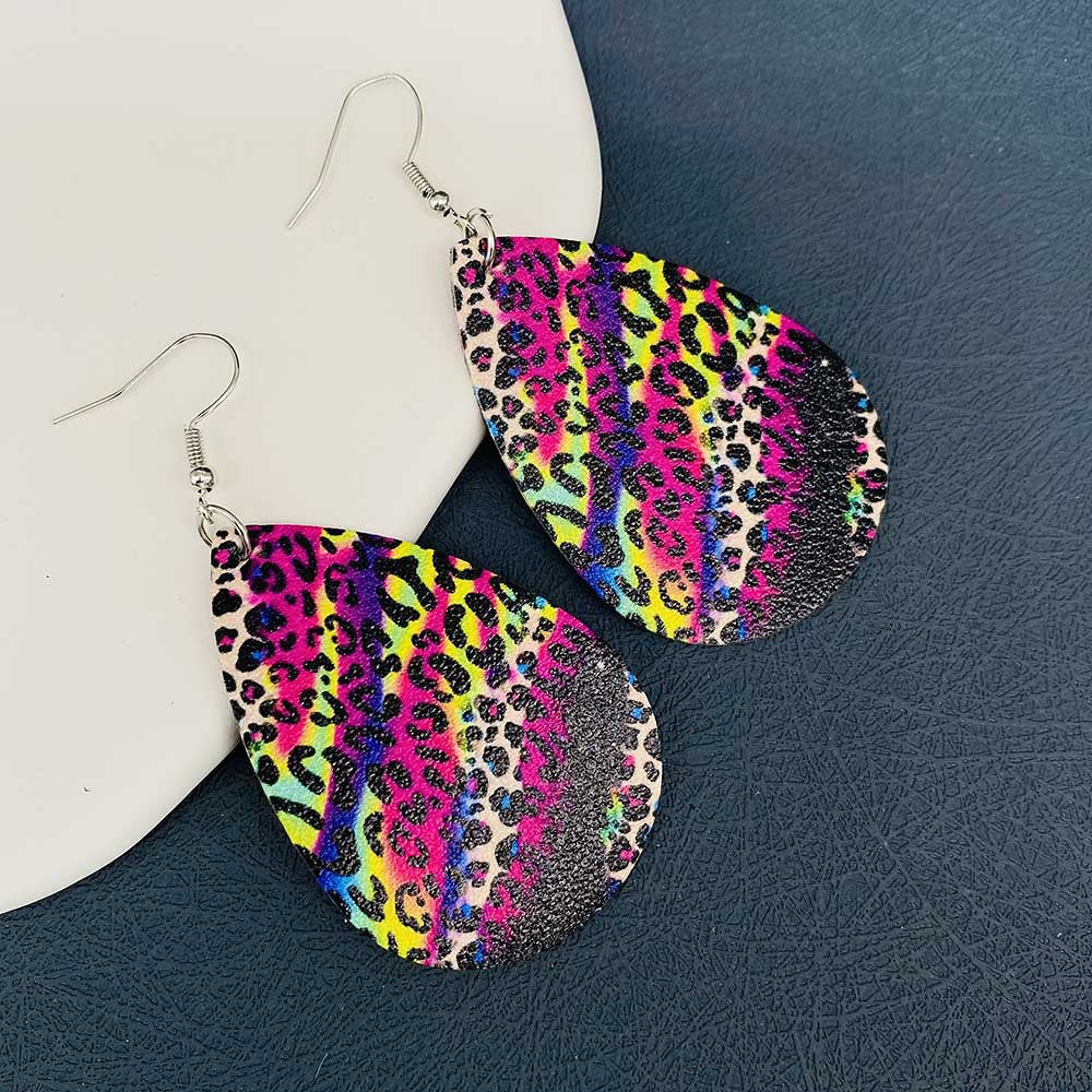 Glittered cheetah on loose earrings 1205