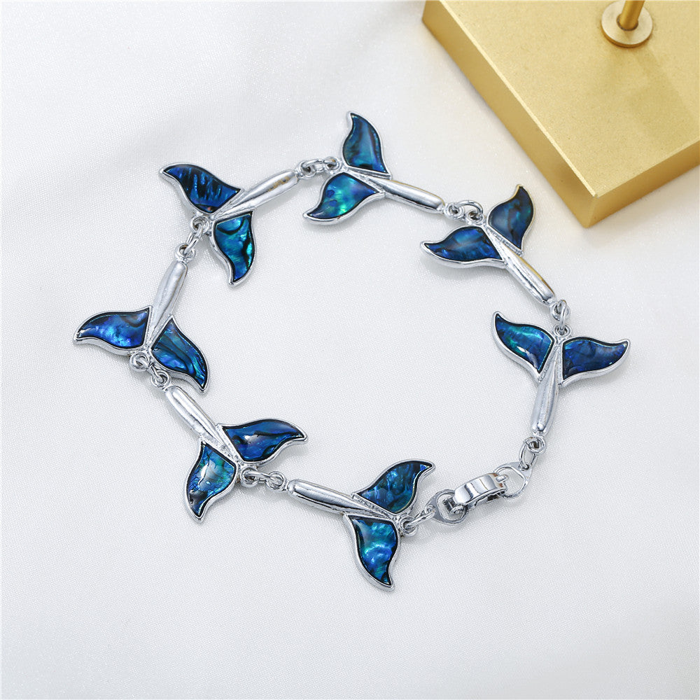 Dolphin fins blue bracelet