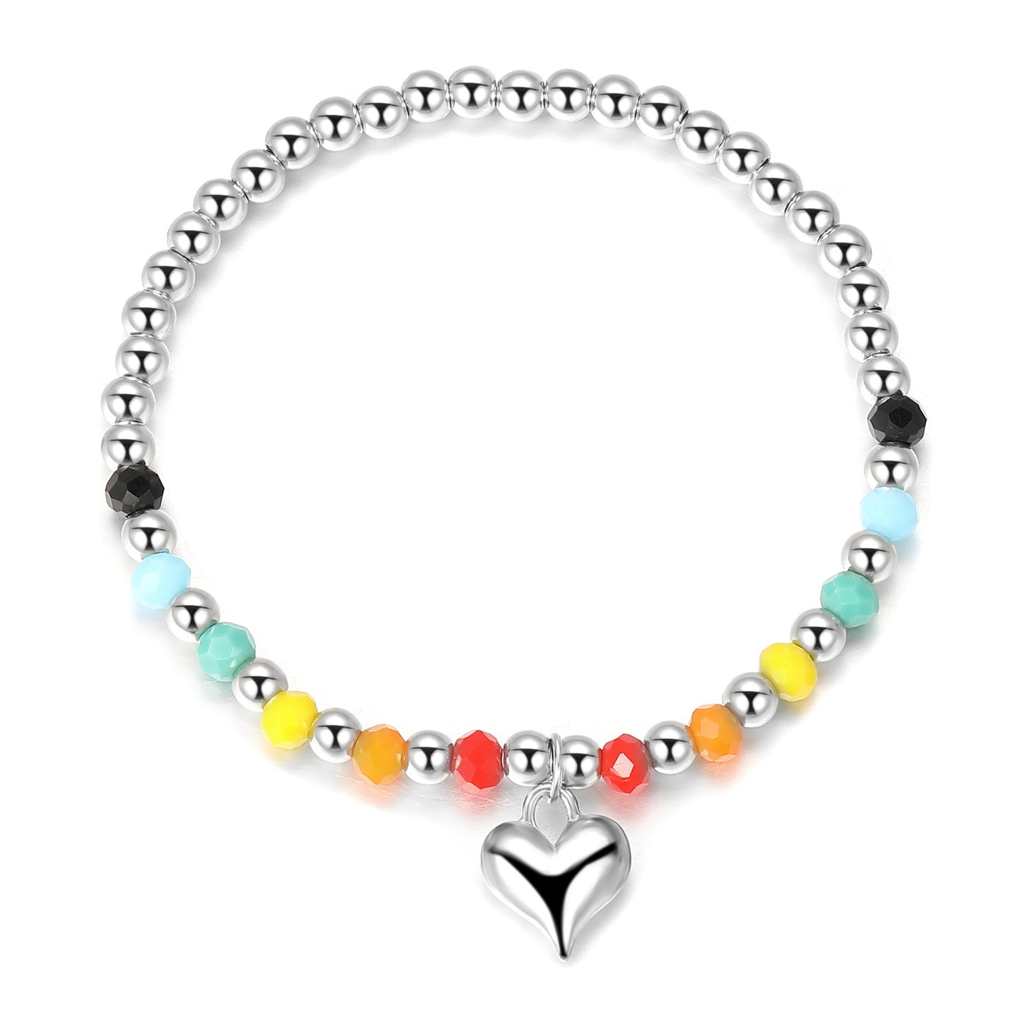 Basic heart charm bracelet