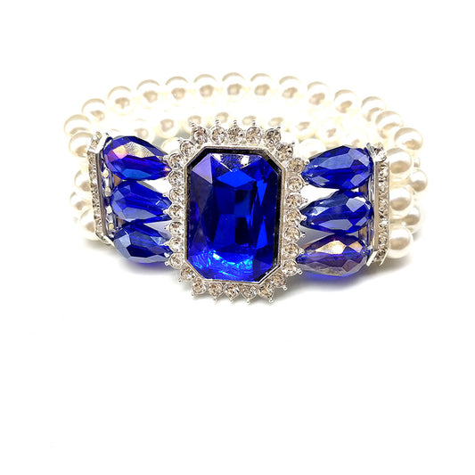 Lets make a statement blue bracelet 4727